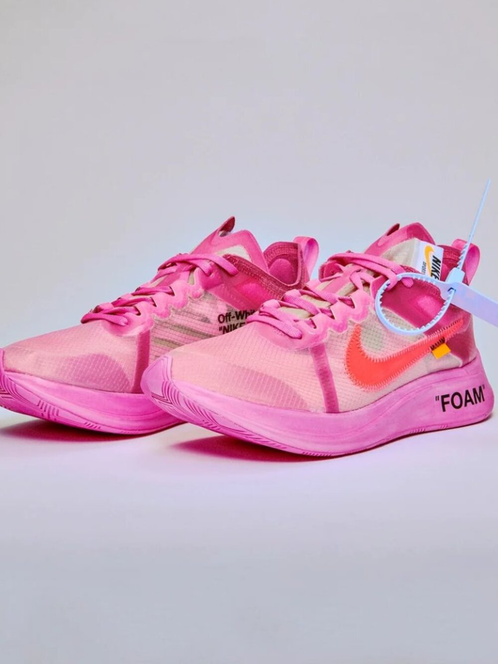 NEW in Box Nike Off White Zoom Fly  SP Tulip Pink Racer Pink Mens 7 Womens 8.5